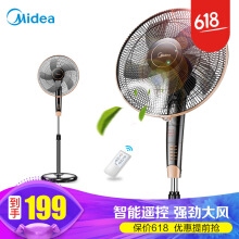 美的(Midea) FS40-13GR 大風量電風扇/落地扇/智能家用電風扇/遙控風扇電扇